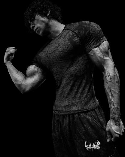 Breathedivinity Doom Tech ™ Armored Shortsleeve Compression Midnight