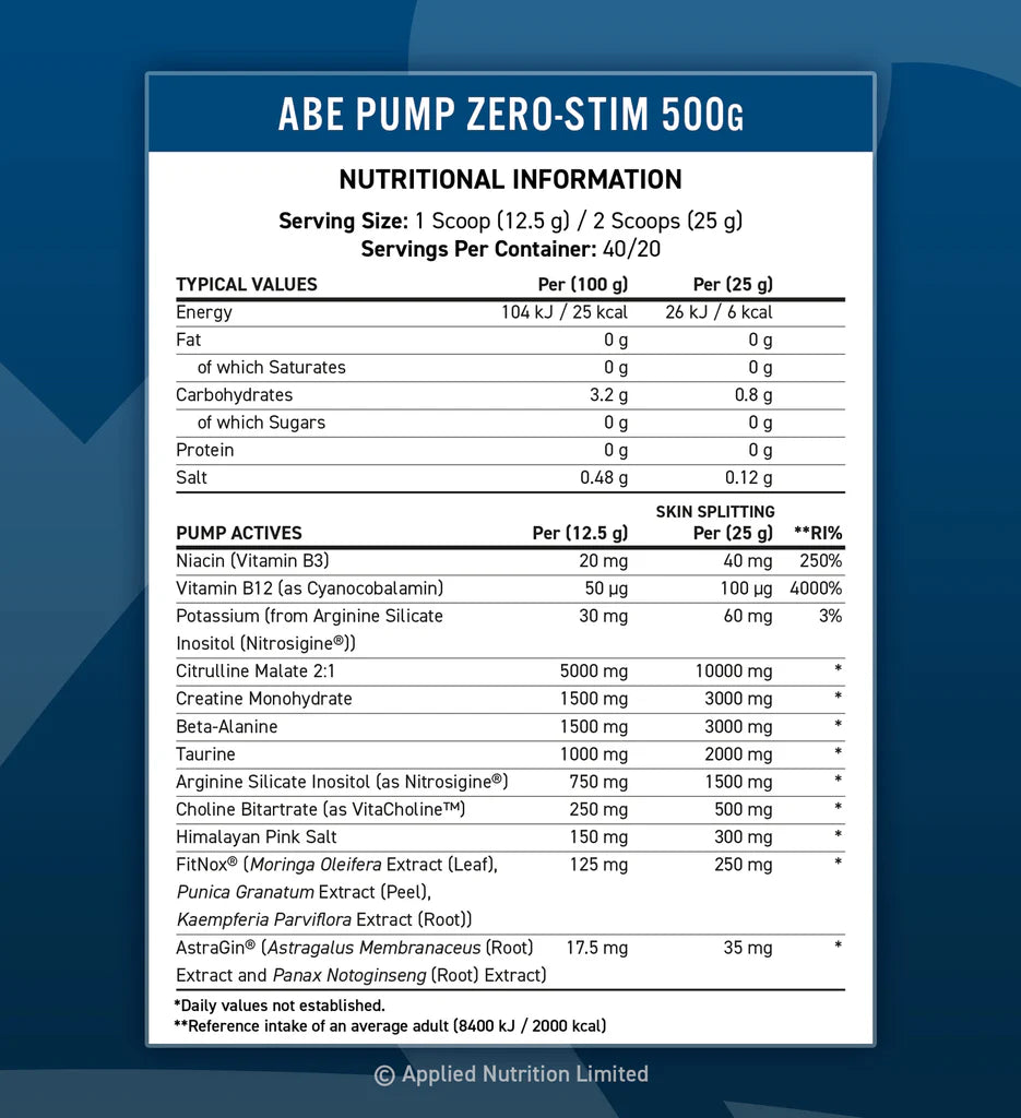 Applied Nutrition Abe Pump 40 Servicios