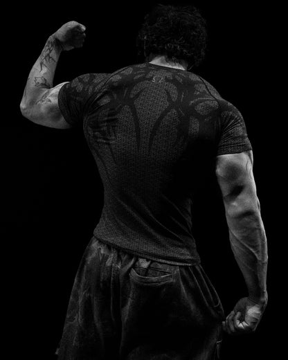 Breathedivinity Doom Tech ™ Armored Shortsleeve Compression Midnight