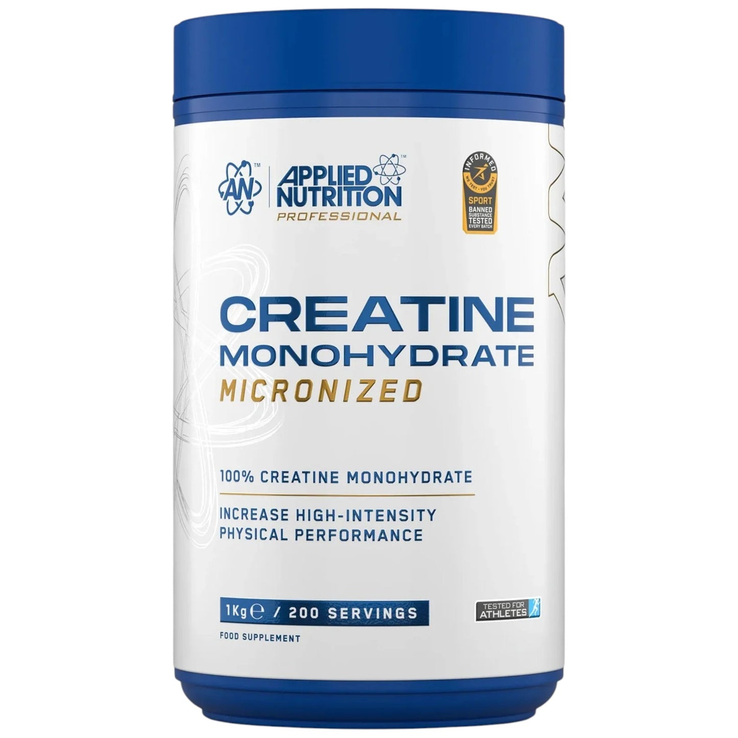 Applied Nutrition Creatine Monohydrate Micronized 1 Kg 200 Servicios