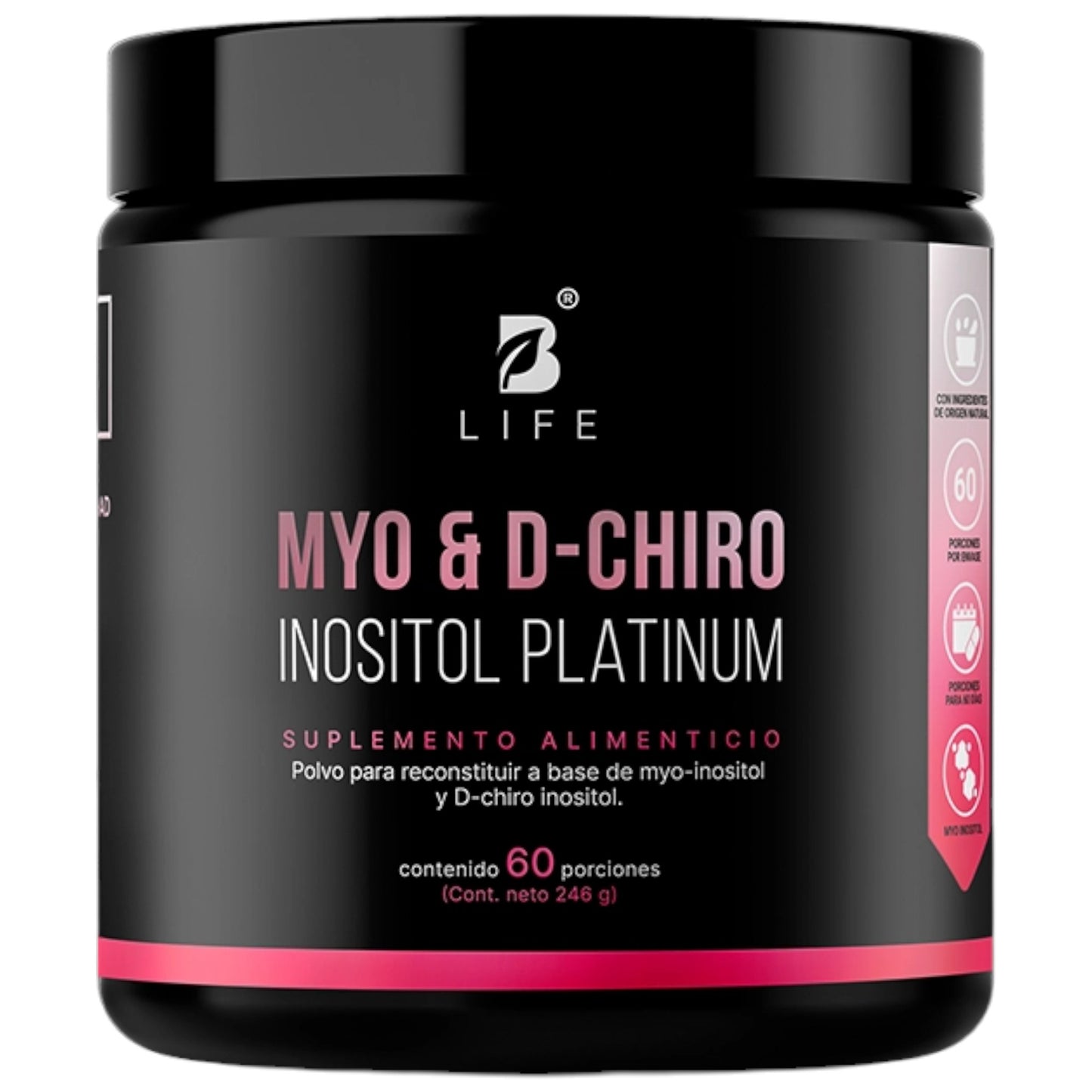 B Life Myo & D-Chiro Inositol Platinum 60 Servicios