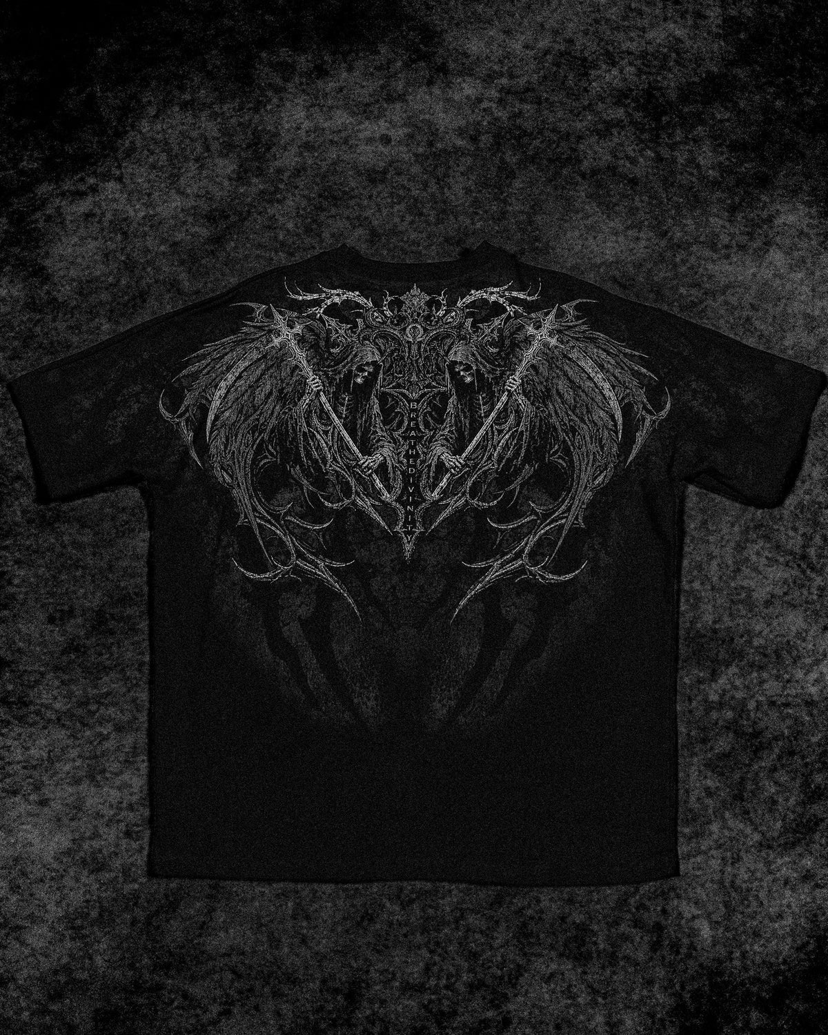 Breathedivinity Oversized T-Shirt Blood Reaper Void Black