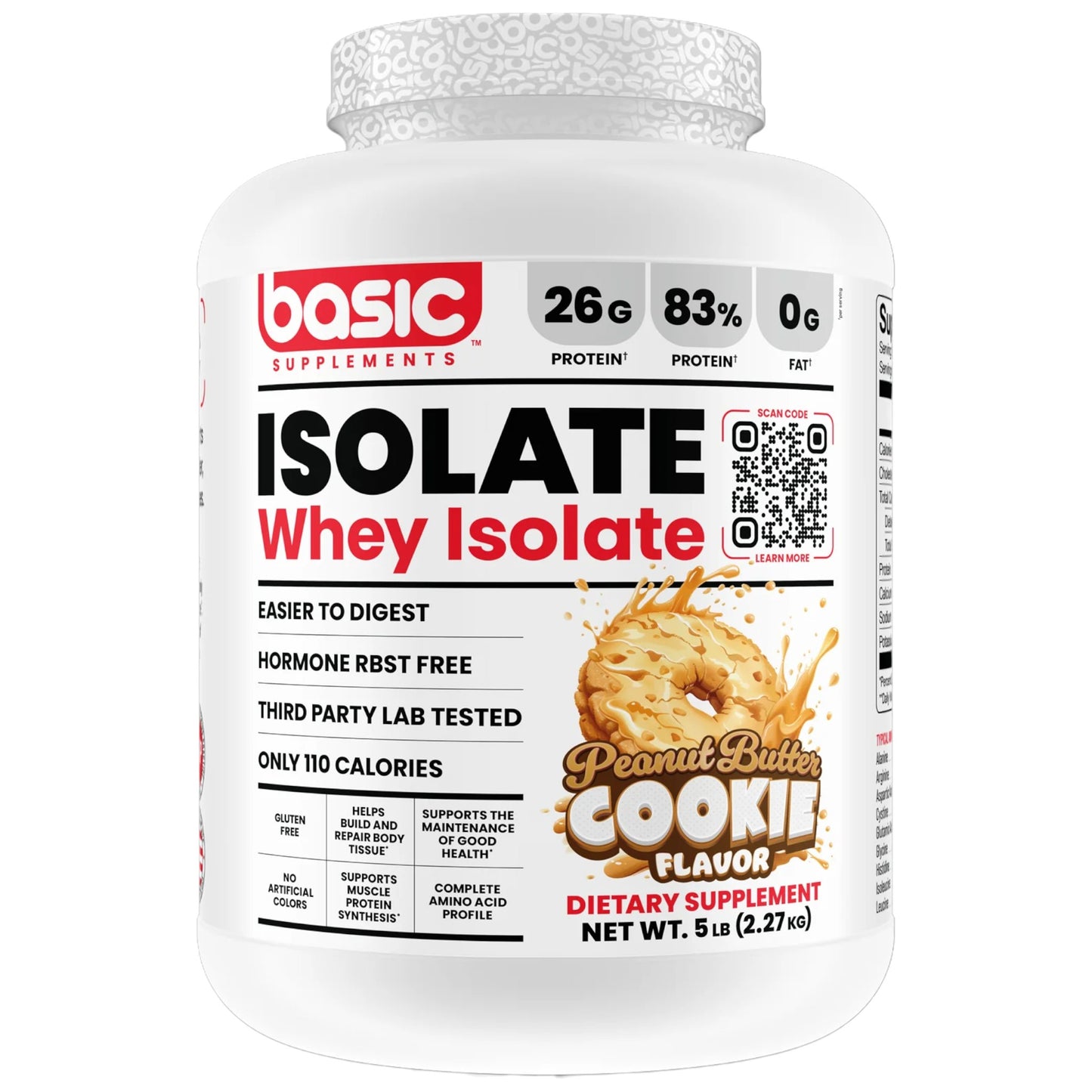 Basic Supplements Isolate Whey Protein 5 Lbs