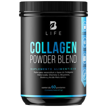 B Life Collagen Powder Blend Mezcla en Polvo con Colágeno y Nutrientes 60 Servicios