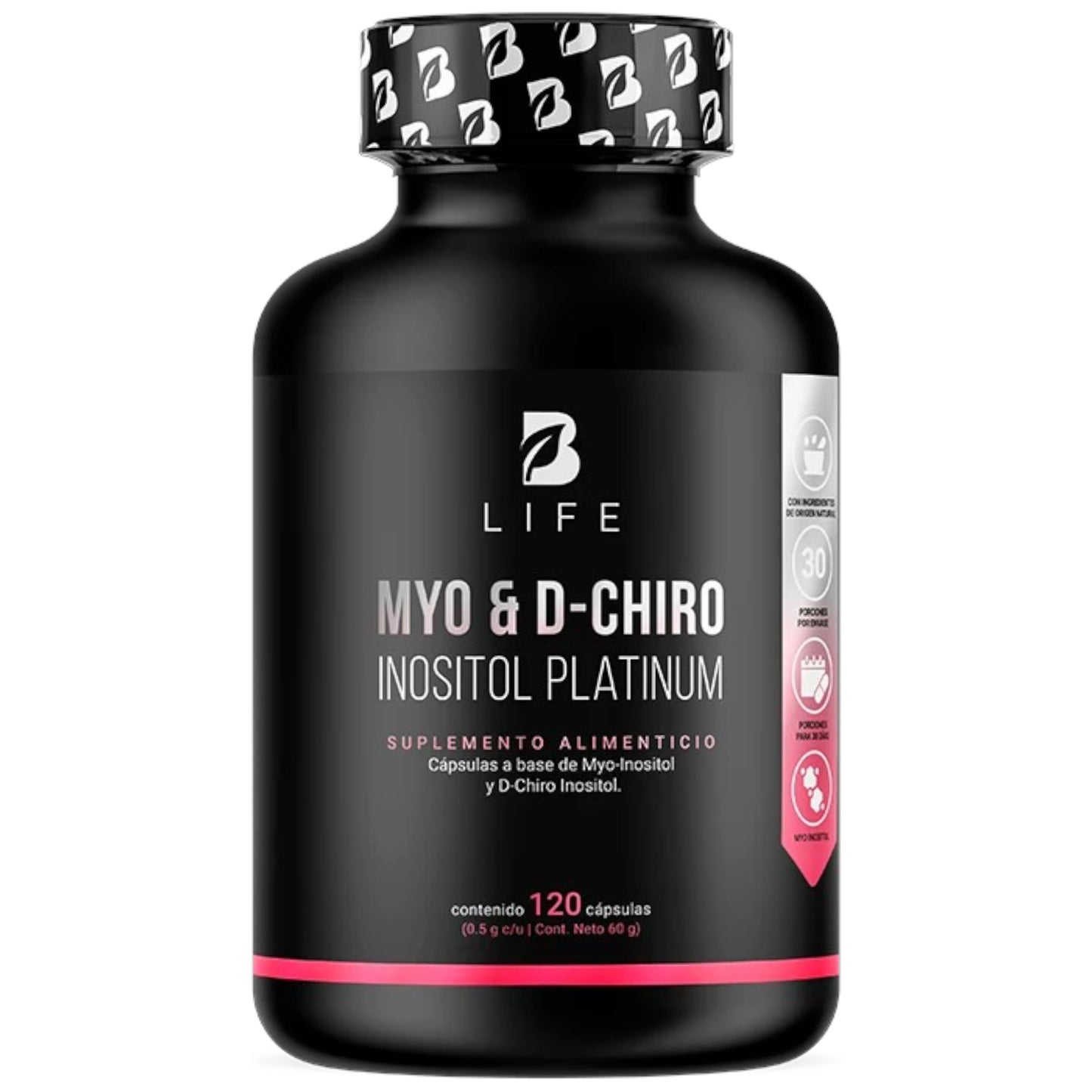 B Life Myo y D-Chiro Inositol Platinum Mezcla de Ratio 40:1 120 Capsulas