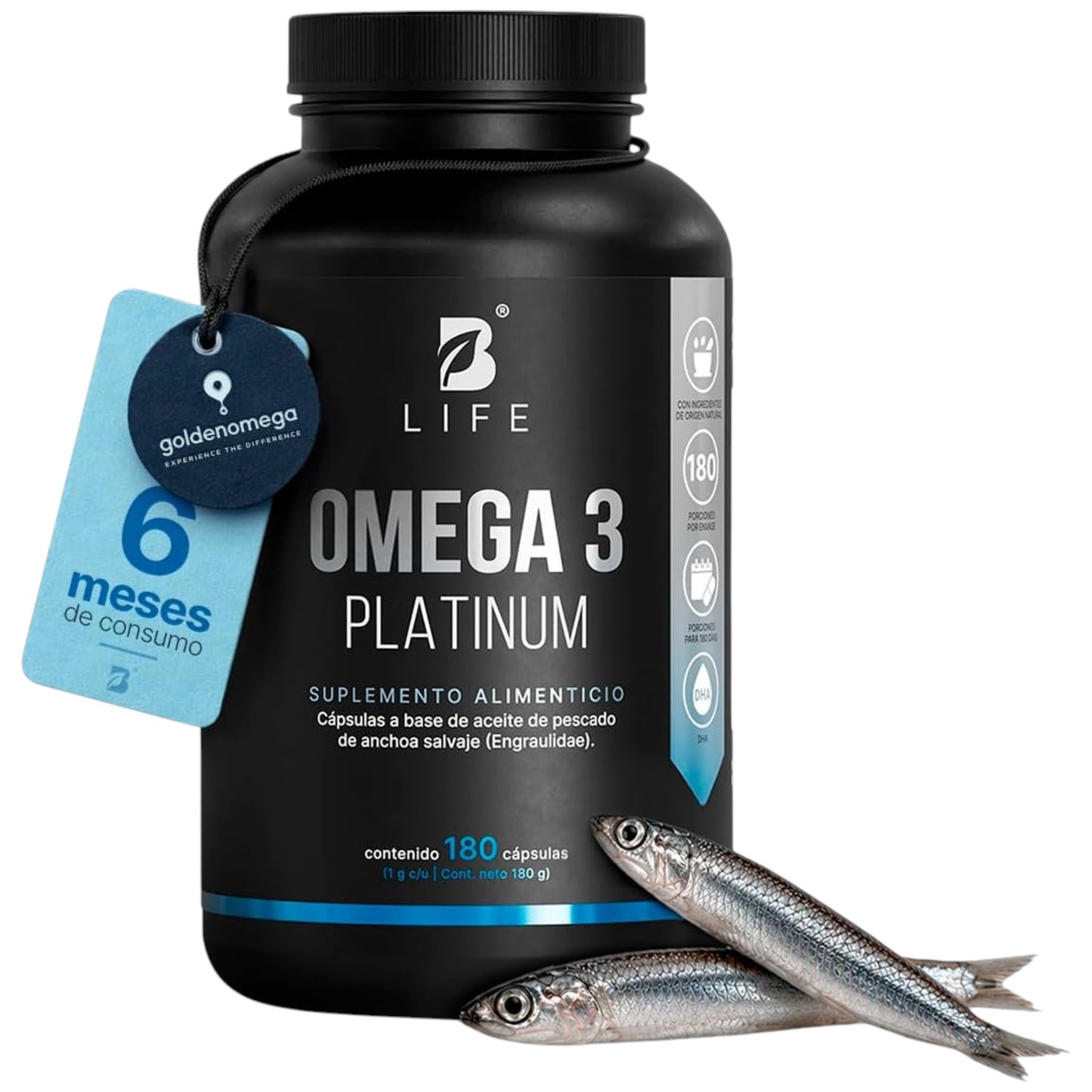 B Life Omega 3 Platinum 180 / 90 Capsulas