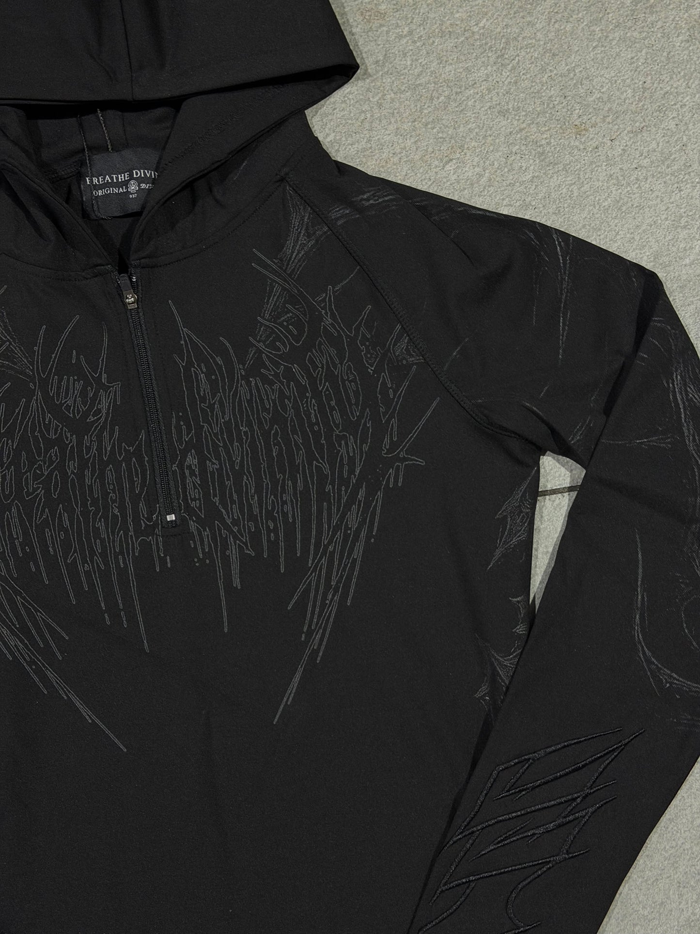 Breathedivinity Void Tech Pulsefire Hoodie Compression Darkness