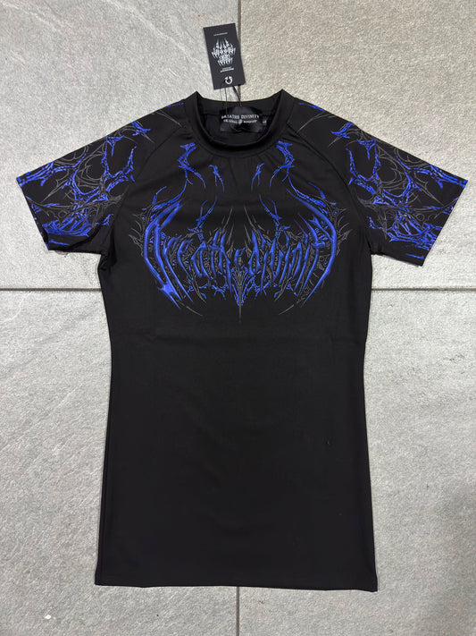 Breathedivinity Void Tech Corrupted Short Sleeve Compression Blue