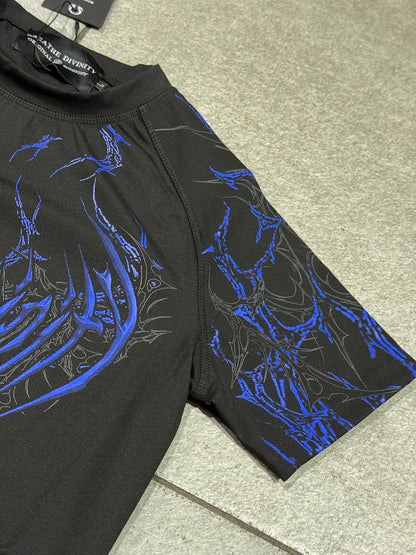 Breathedivinity Void Tech Corrupted Short Sleeve Compression Blue