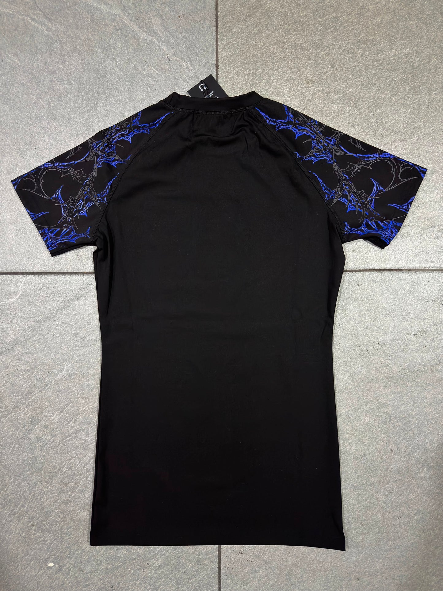 Breathedivinity Void Tech Corrupted Short Sleeve Compression Blue