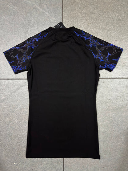 Breathedivinity Void Tech Corrupted Short Sleeve Compression Blue