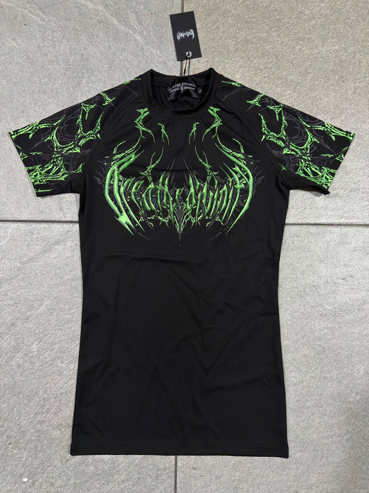 Breathedivinity Void Tech Corrupted Short Sleeve Compression Neon Green