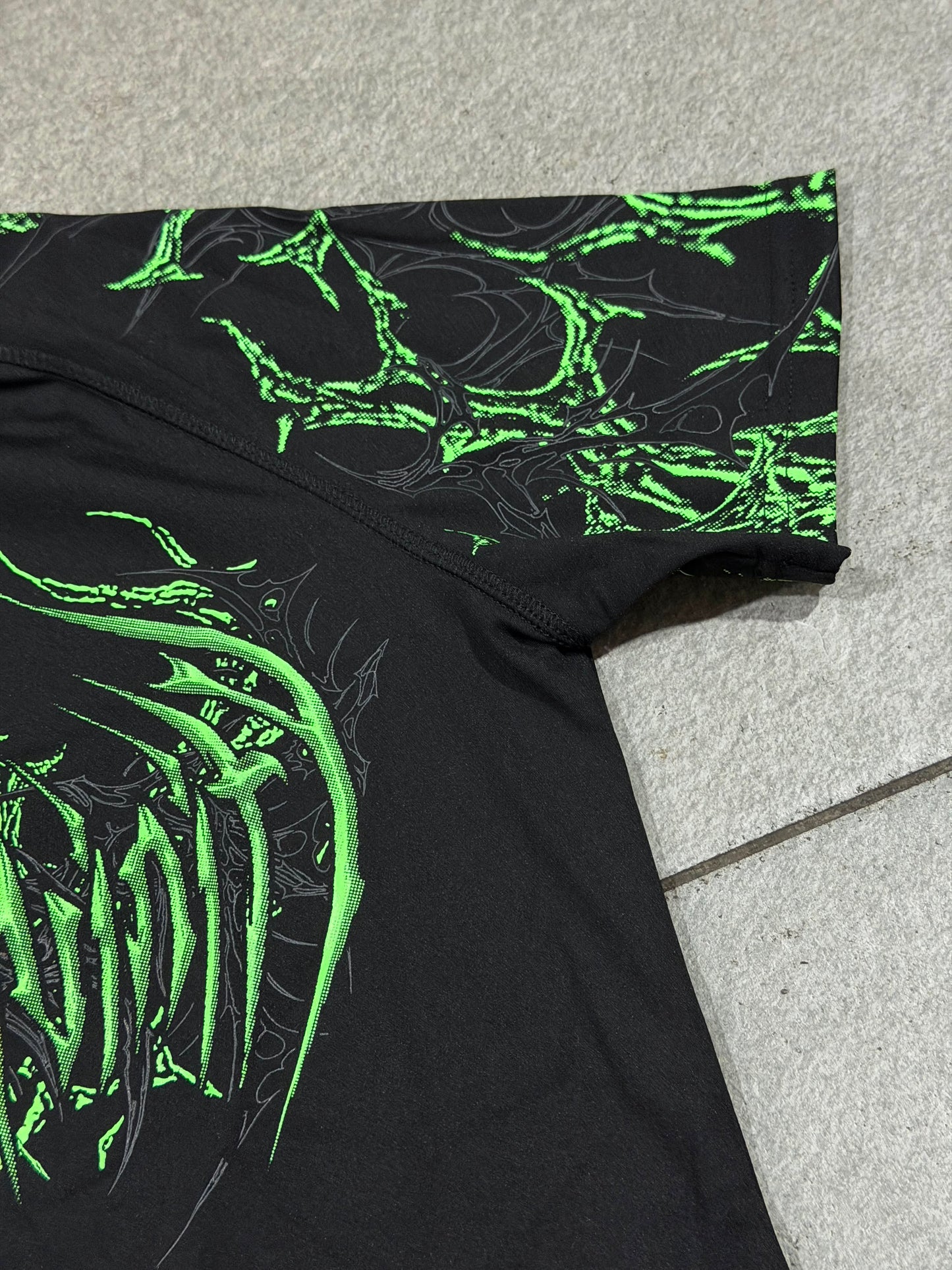 Breathedivinity Void Tech Corrupted Short Sleeve Compression Neon Green