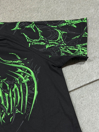 Breathedivinity Void Tech Corrupted Short Sleeve Compression Neon Green