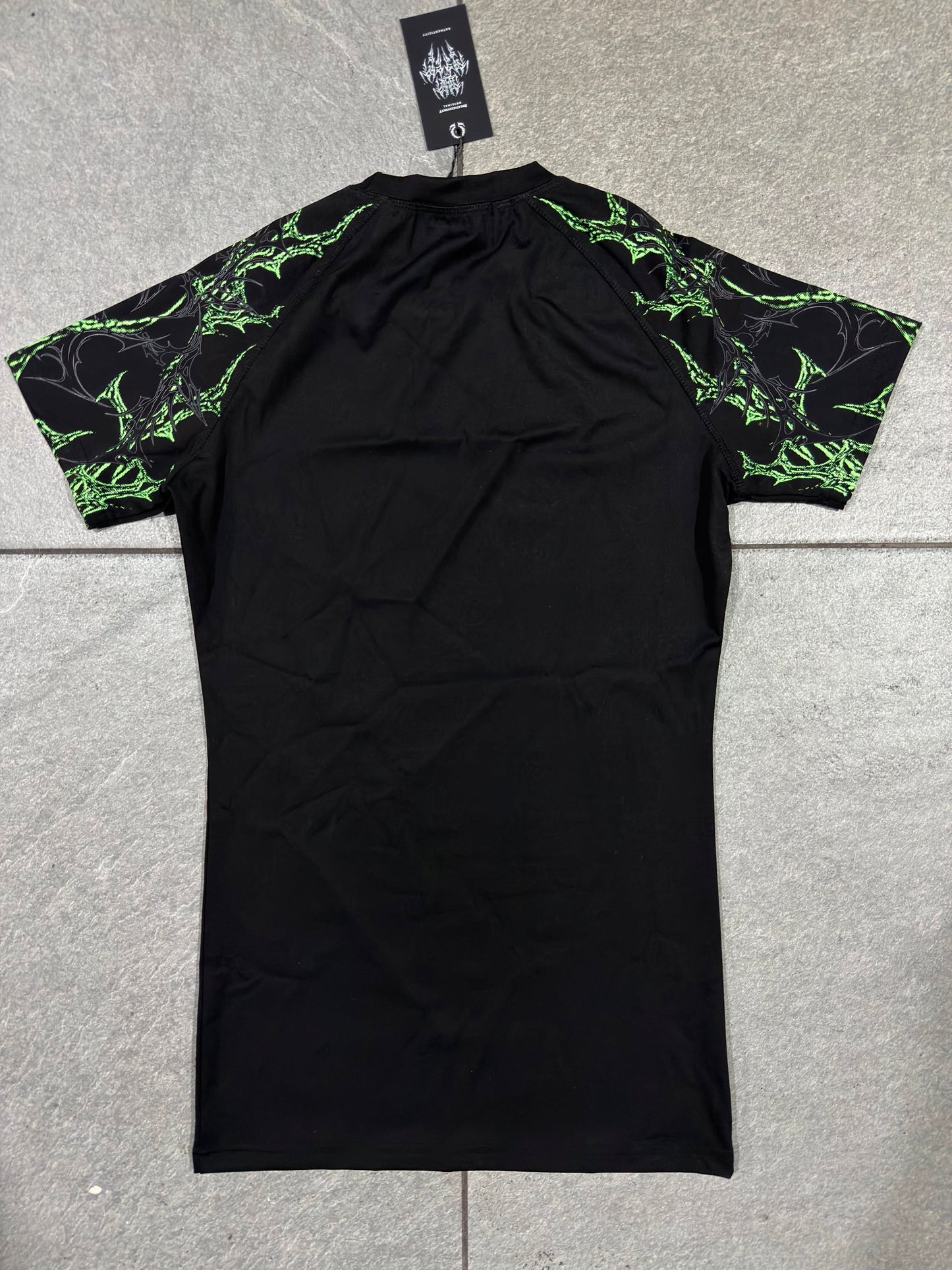 Breathedivinity Void Tech Corrupted Short Sleeve Compression Neon Green
