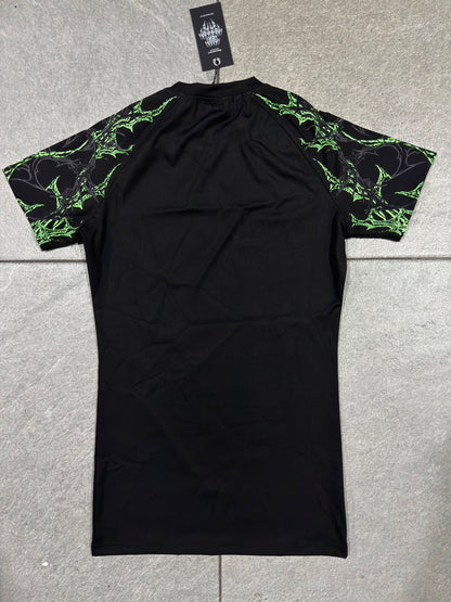 Breathedivinity Void Tech Corrupted Short Sleeve Compression Neon Green