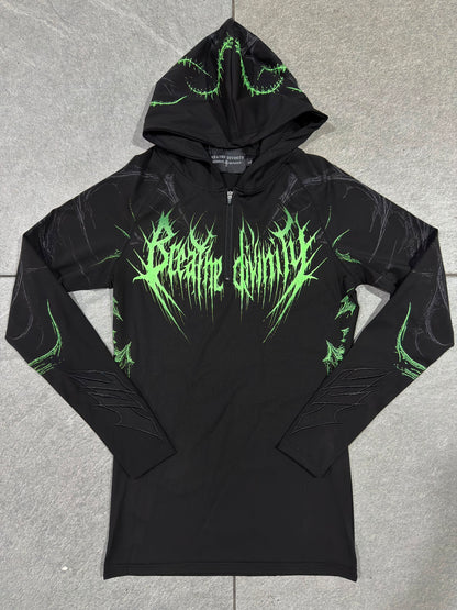 Breathedivinity Void Tech Pulsefire Hoodie Compression Neon Green
