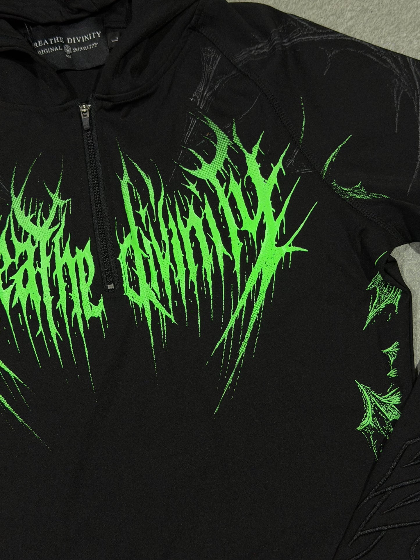 Breathedivinity Void Tech Pulsefire Hoodie Compression Neon Green