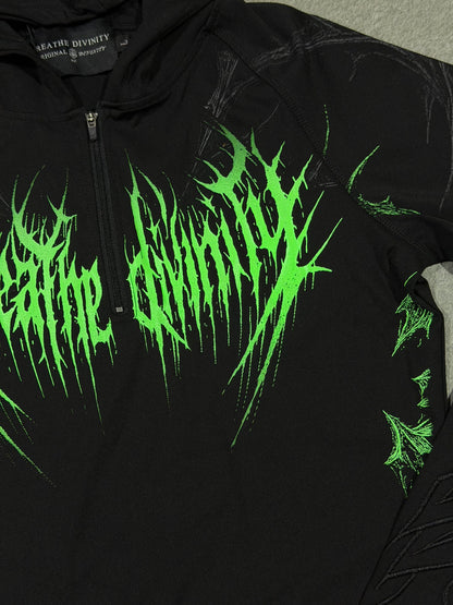 Breathedivinity Void Tech Pulsefire Hoodie Compression Neon Green