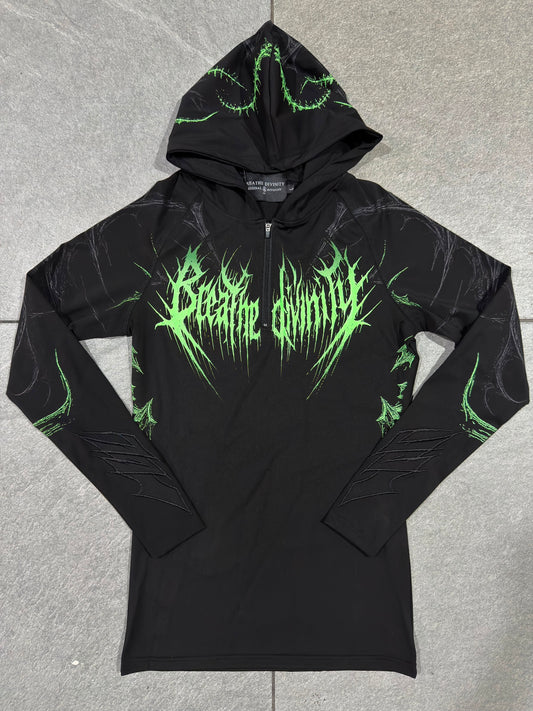 Breathedivinity Void Tech Pulsefire Hoodie Compression Neon Green