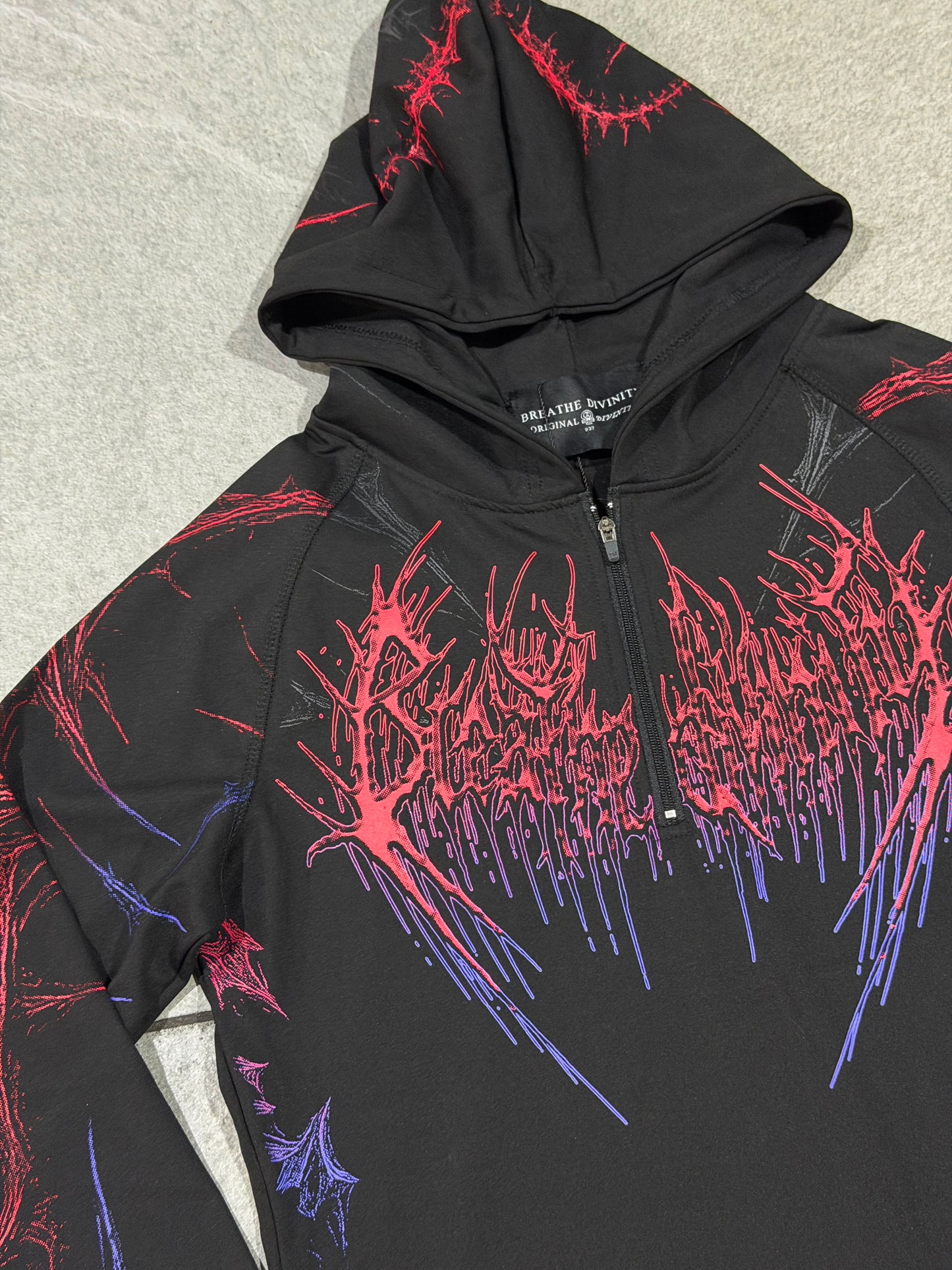 Breathedivinity Void Tech Pulsefire Hoodie Compression Blood Moon