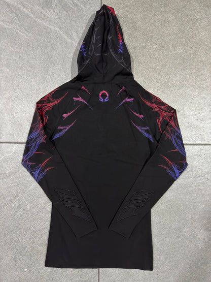 Breathedivinity Void Tech Pulsefire Hoodie Compression Blood Moon