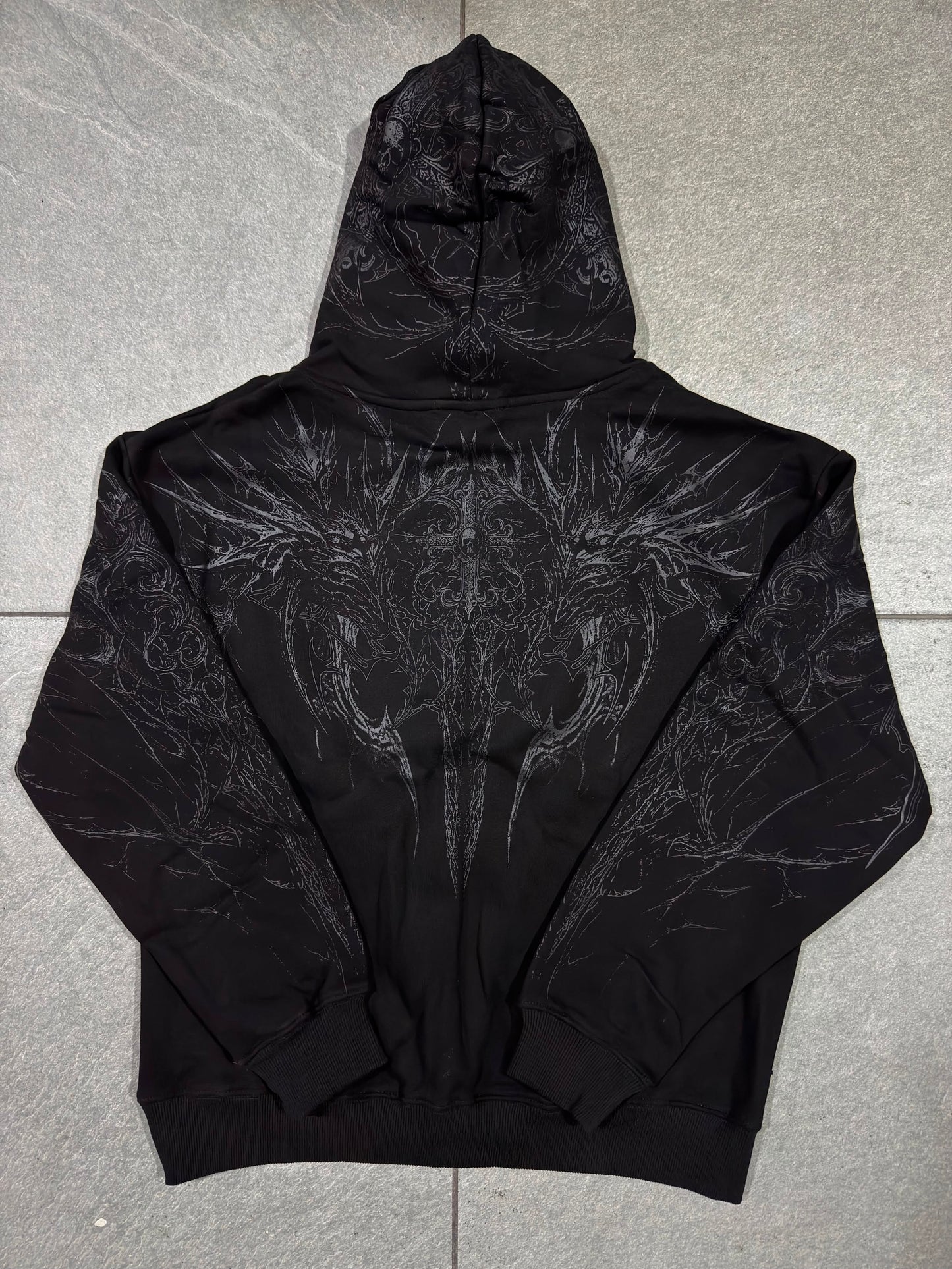 Breathedivinity Abysswalker Oversized Pullover Hoodie Darkness