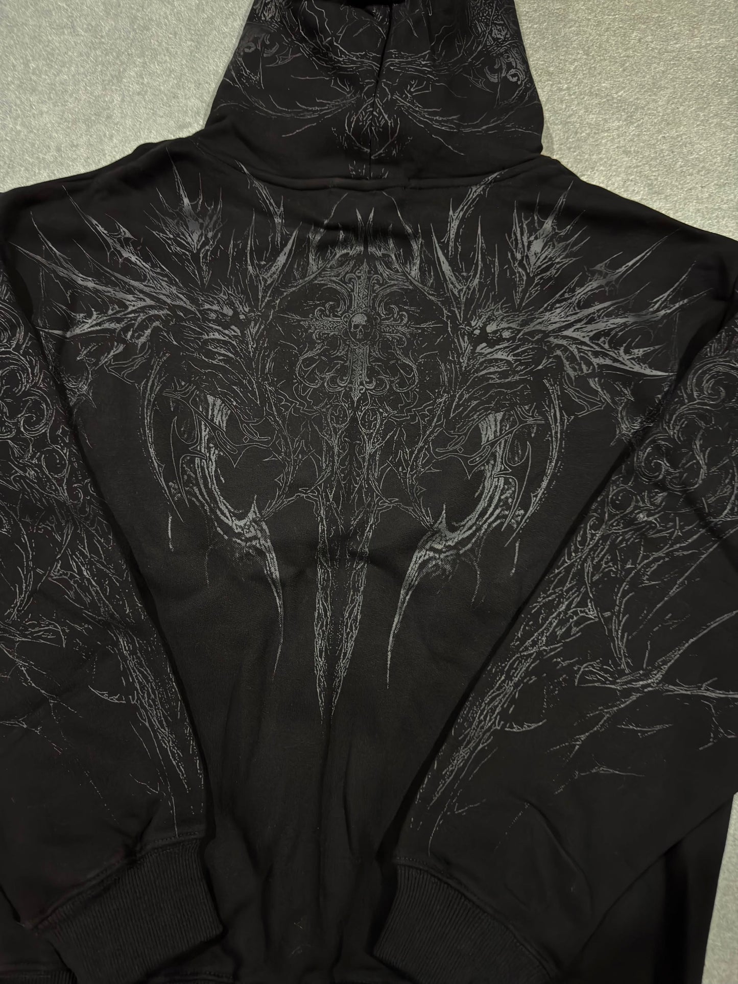 Breathedivinity Abysswalker Oversized Pullover Hoodie Darkness
