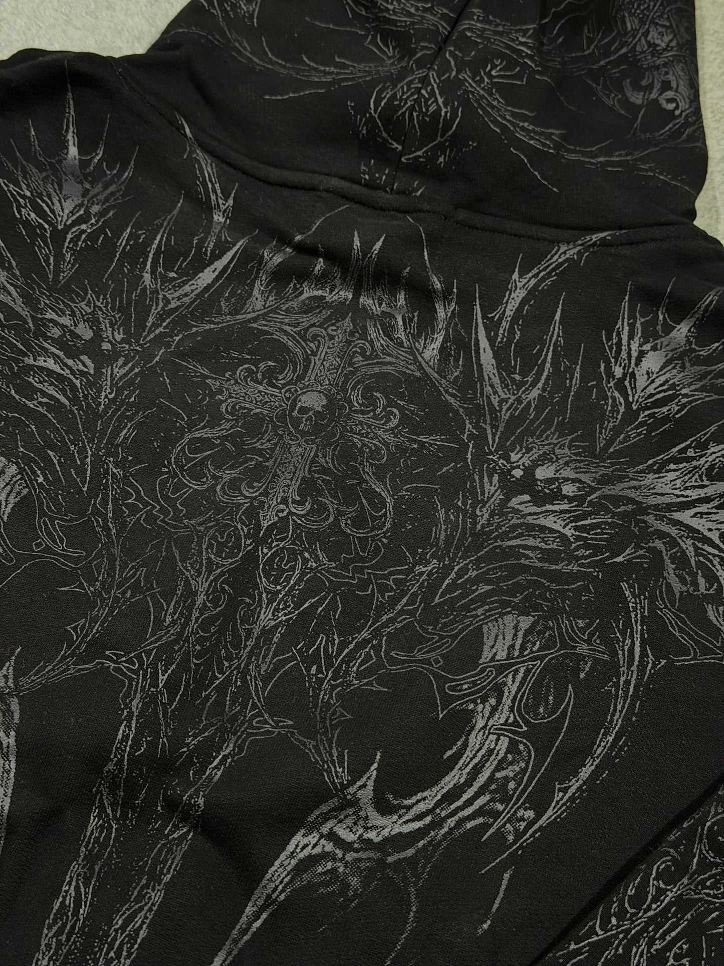 Breathedivinity Abysswalker Oversized Pullover Hoodie Darkness