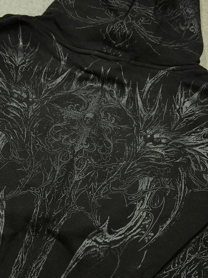 Breathedivinity Abysswalker Oversized Pullover Hoodie Darkness