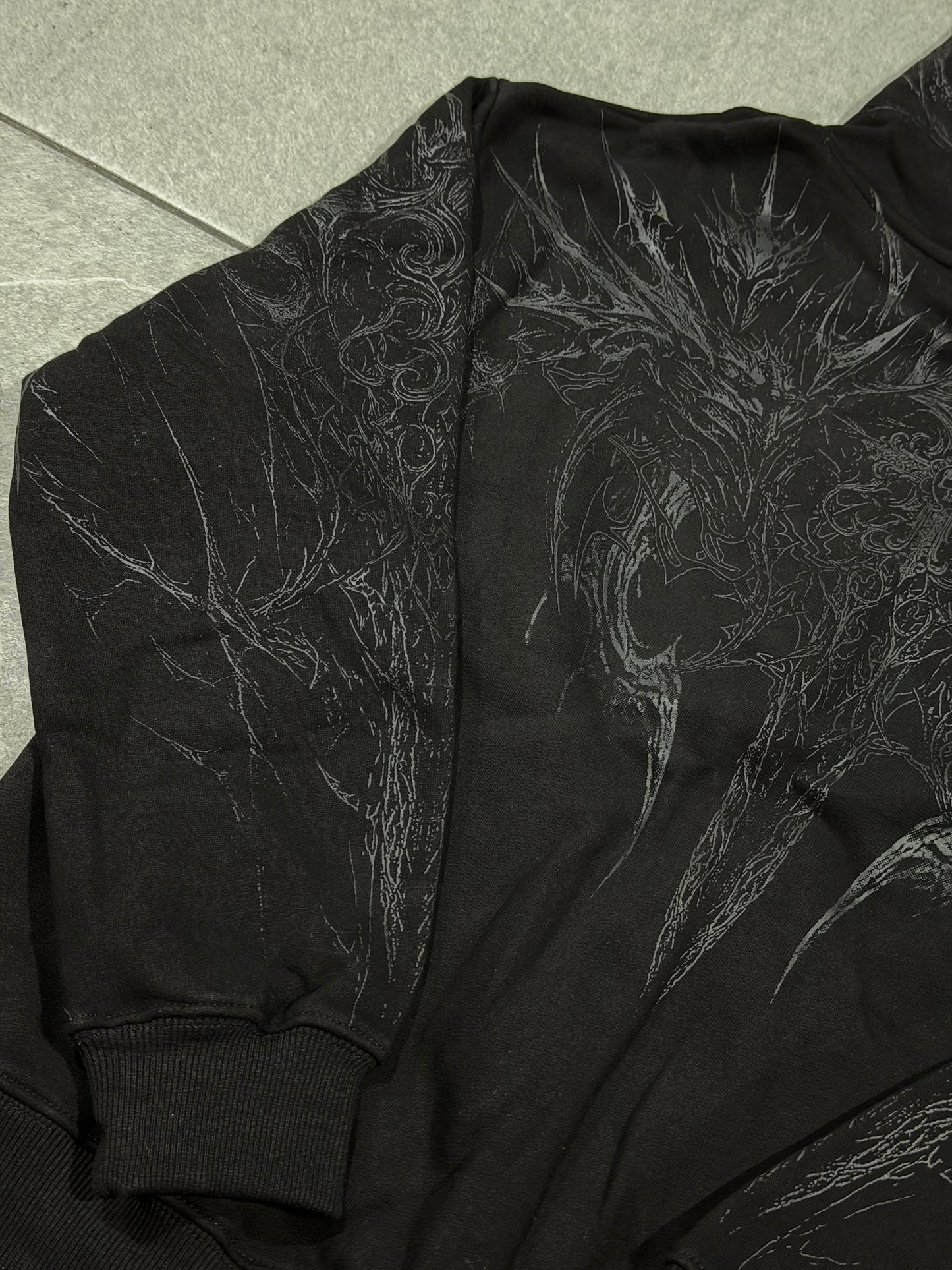 Breathedivinity Abysswalker Oversized Pullover Hoodie Darkness