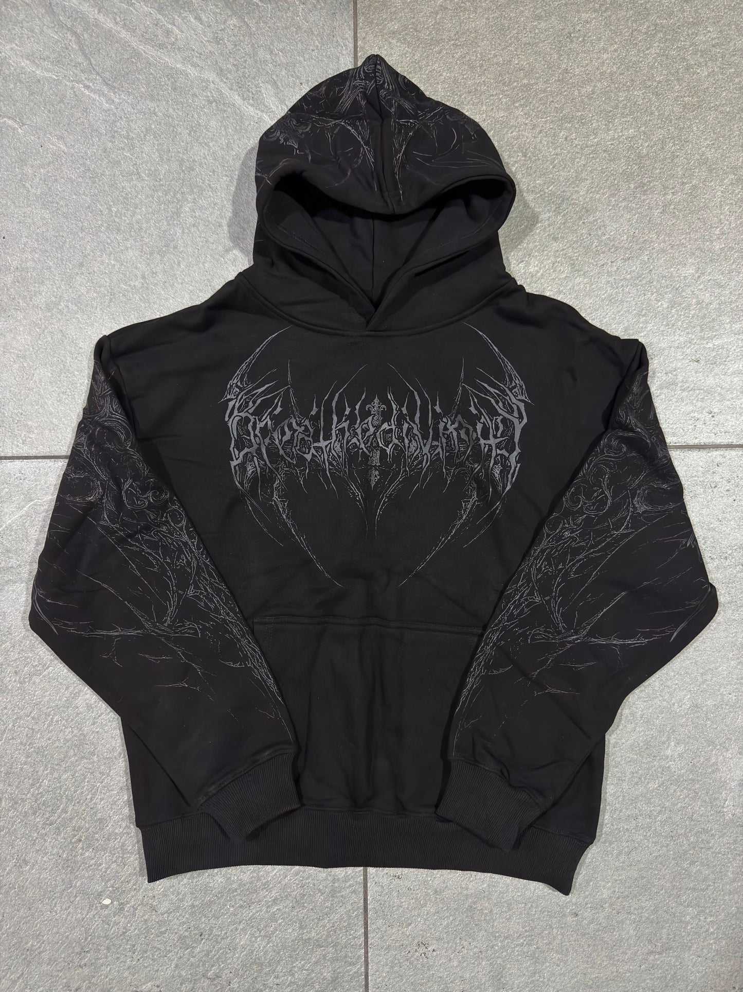 Breathedivinity Abysswalker Oversized Pullover Hoodie Darkness