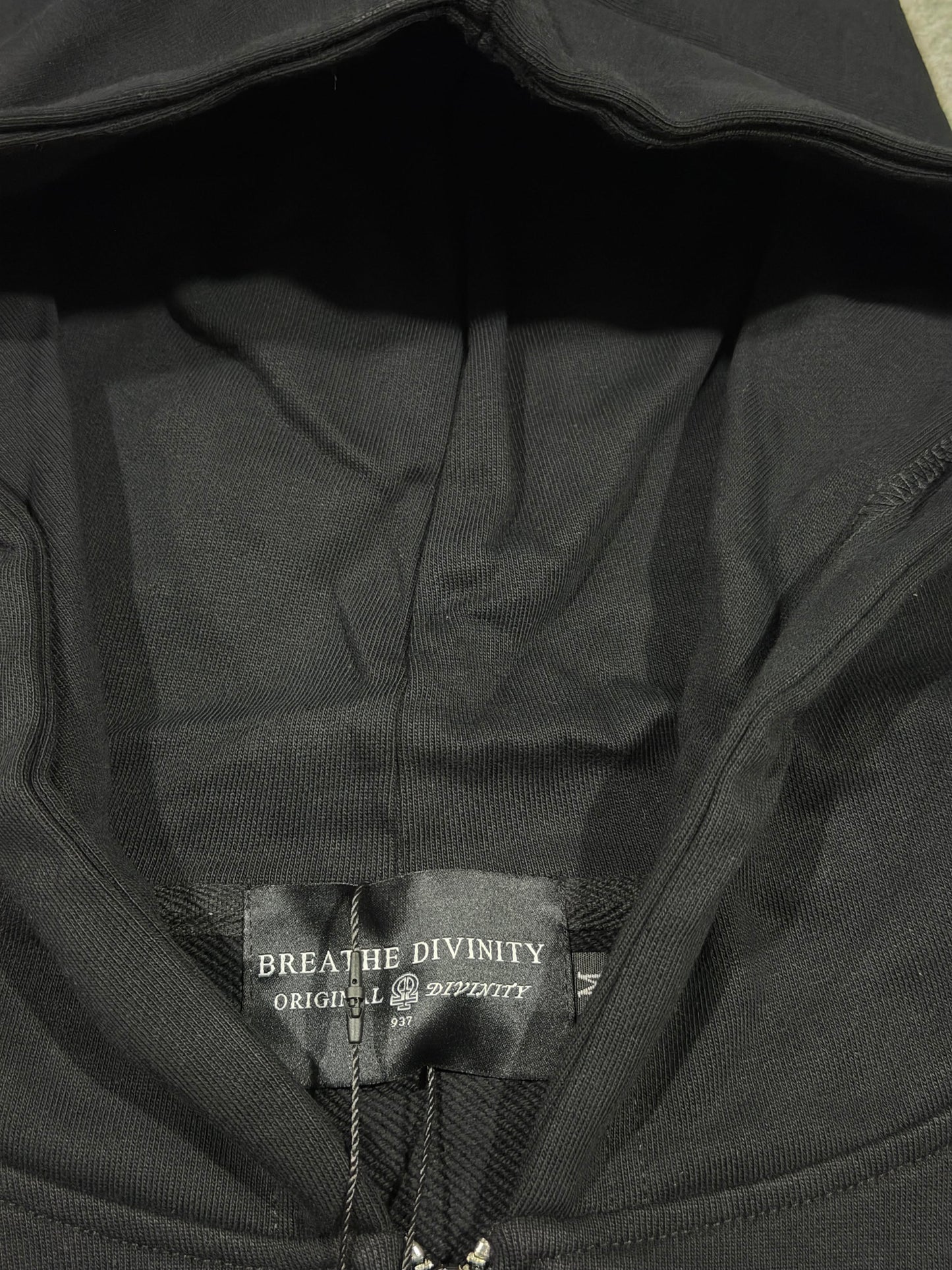 Breathedivinity Obsidian Oversized Zip-Up Hoodie Nightmare