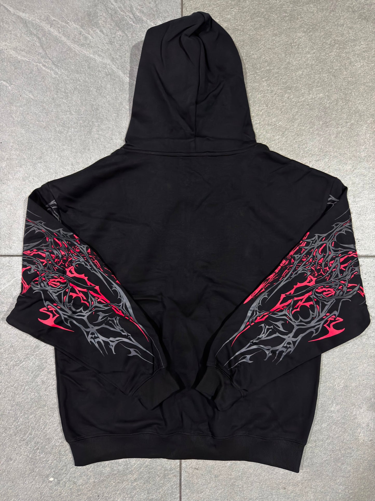 Breathedivinity Obsidian Oversized Zip-Up Hoodie Nightmare
