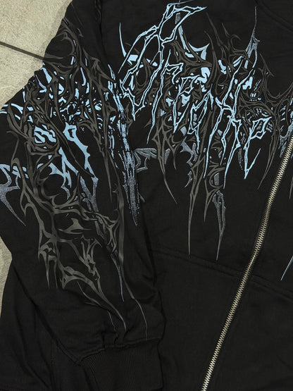 Breathedivinity Obsidian Oversized Zip-Up Hoodie Pulse
