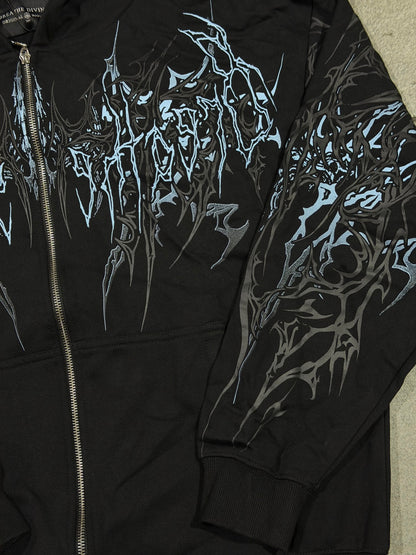 Breathedivinity Obsidian Oversized Zip-Up Hoodie Pulse