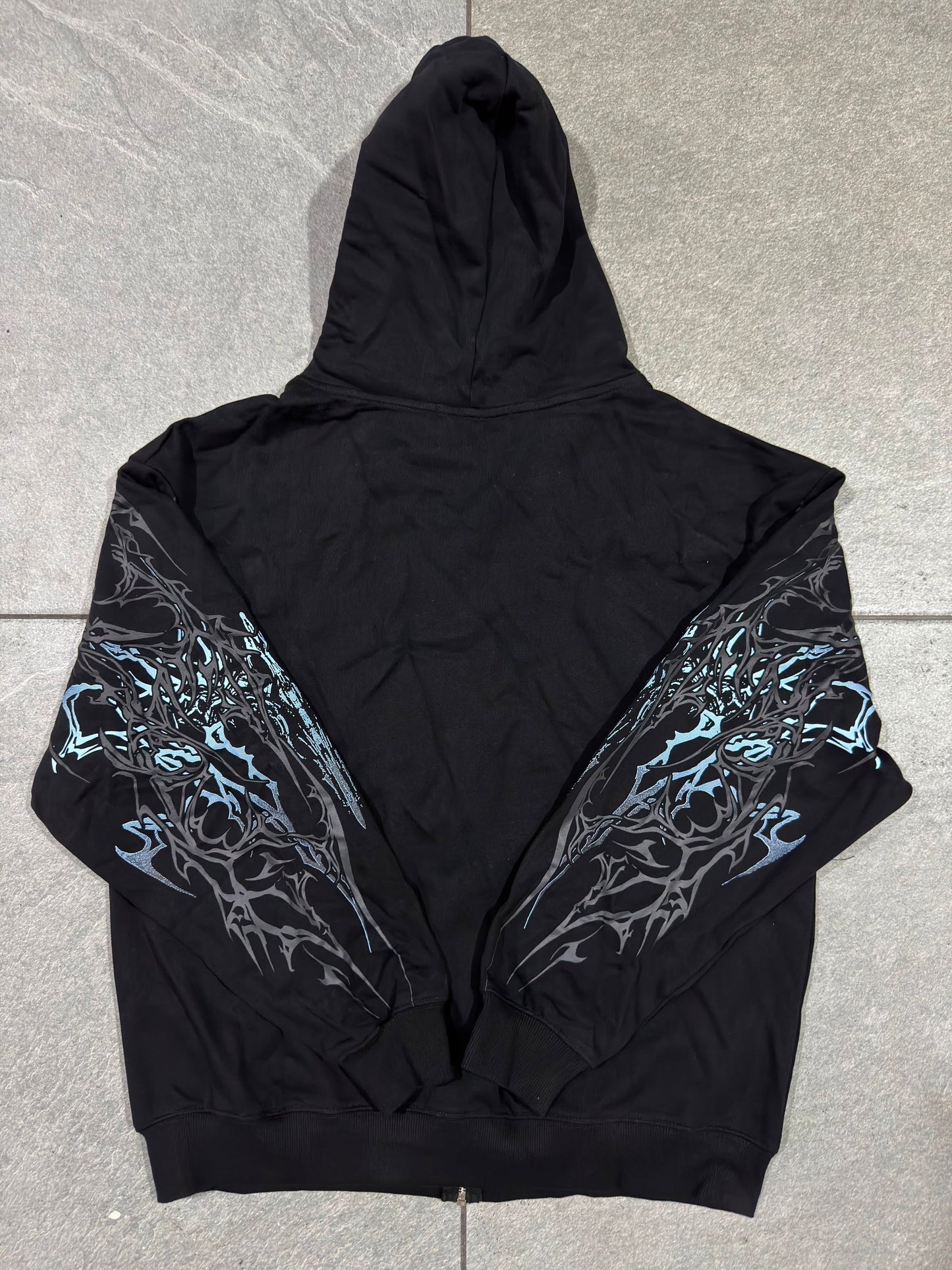 Breathedivinity Obsidian Oversized Zip-Up Hoodie Pulse