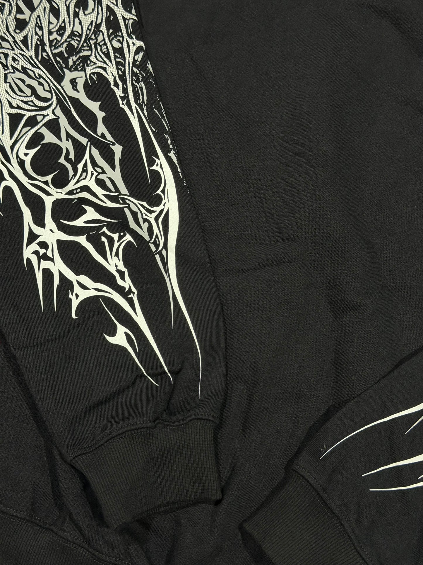 Breathedivinity Obsidian Oversized Zip-Up Hoodie Void Black