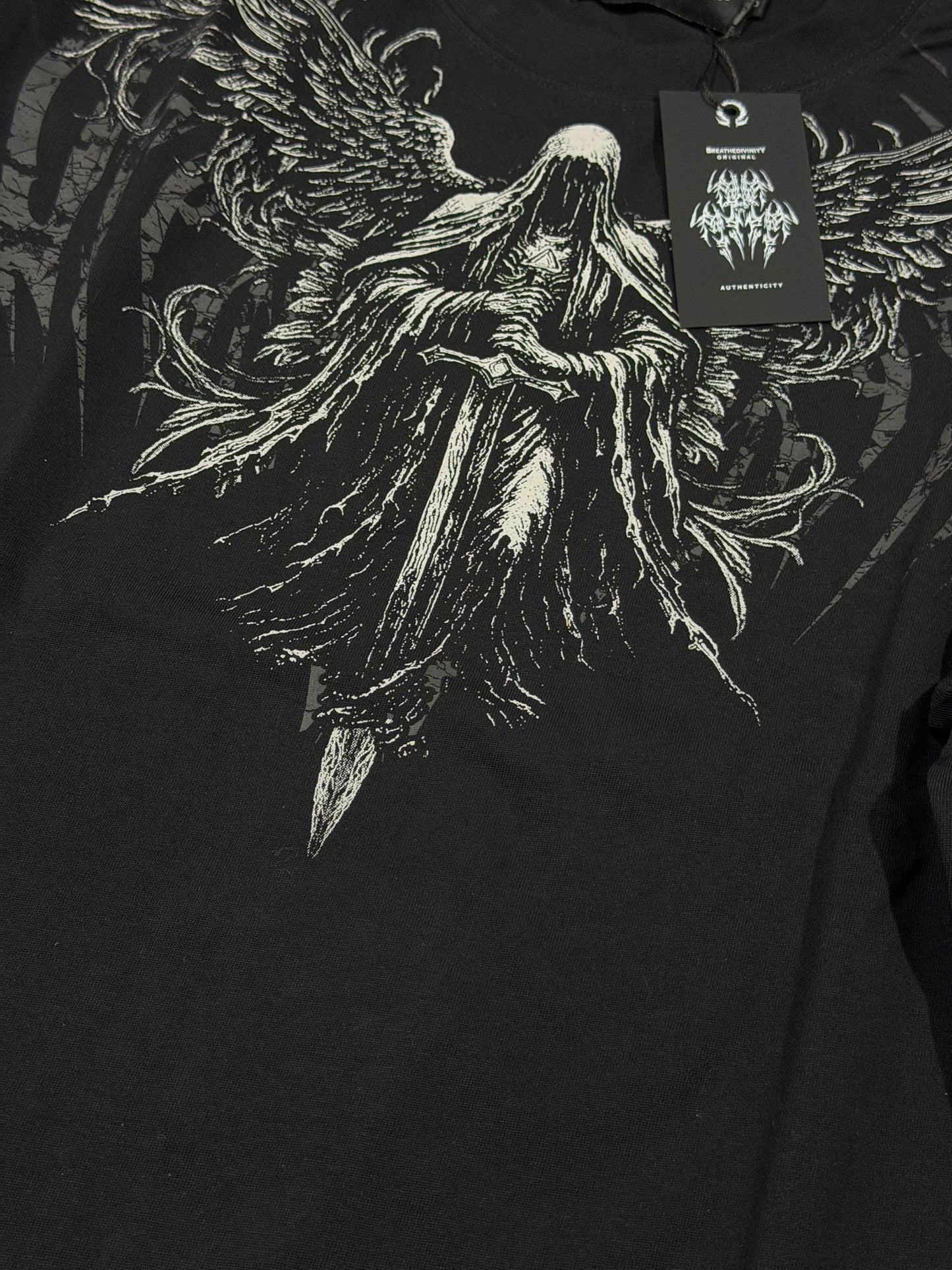 Breathedivinity Dark Reaper Oversized Longsleeve T-Shirt Midnight