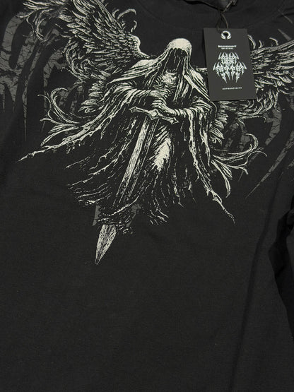 Breathedivinity Dark Reaper Oversized Longsleeve T-Shirt Midnight
