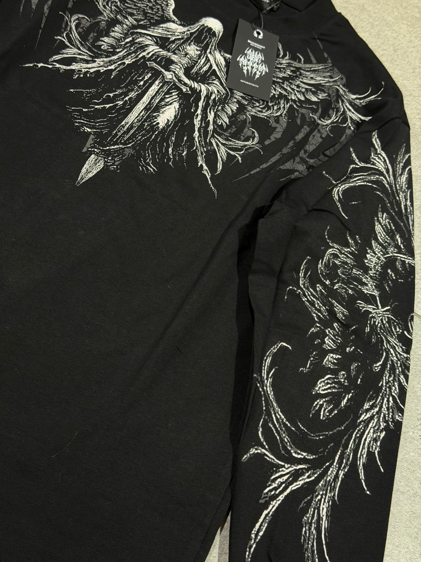 Breathedivinity Dark Reaper Oversized Longsleeve T-Shirt Midnight