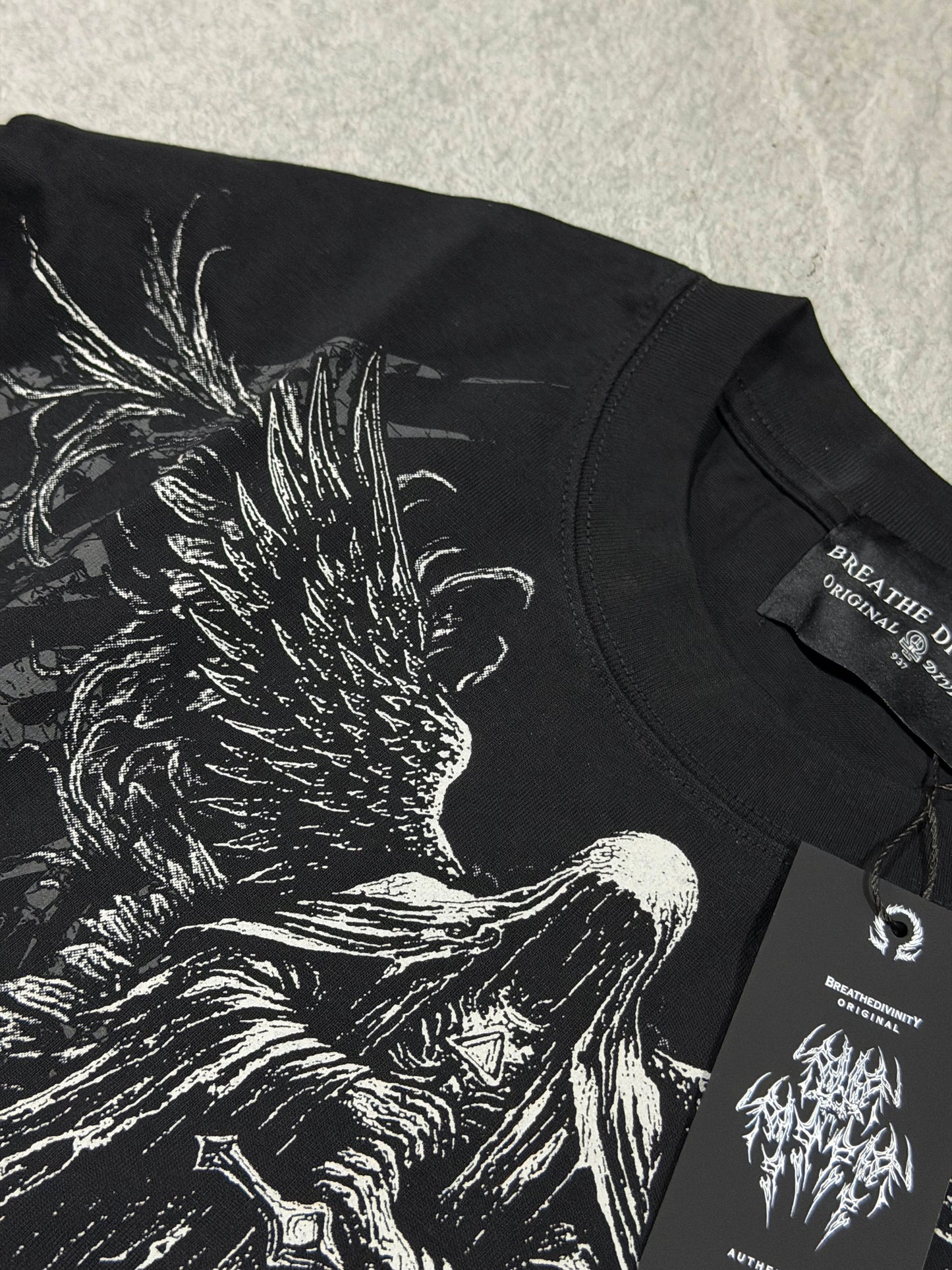 Breathedivinity Dark Reaper Oversized Longsleeve T-Shirt Midnight