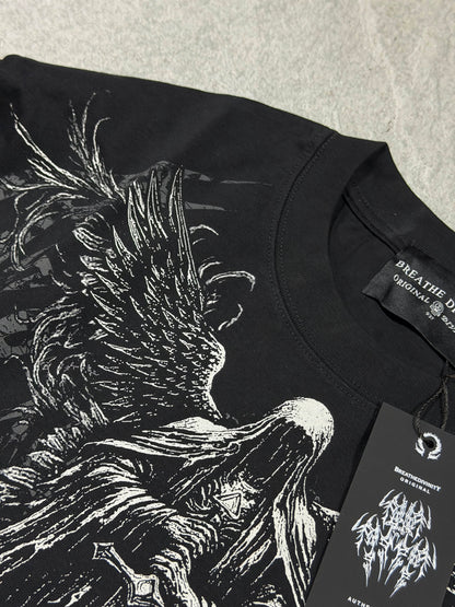 Breathedivinity Dark Reaper Oversized Longsleeve T-Shirt Midnight