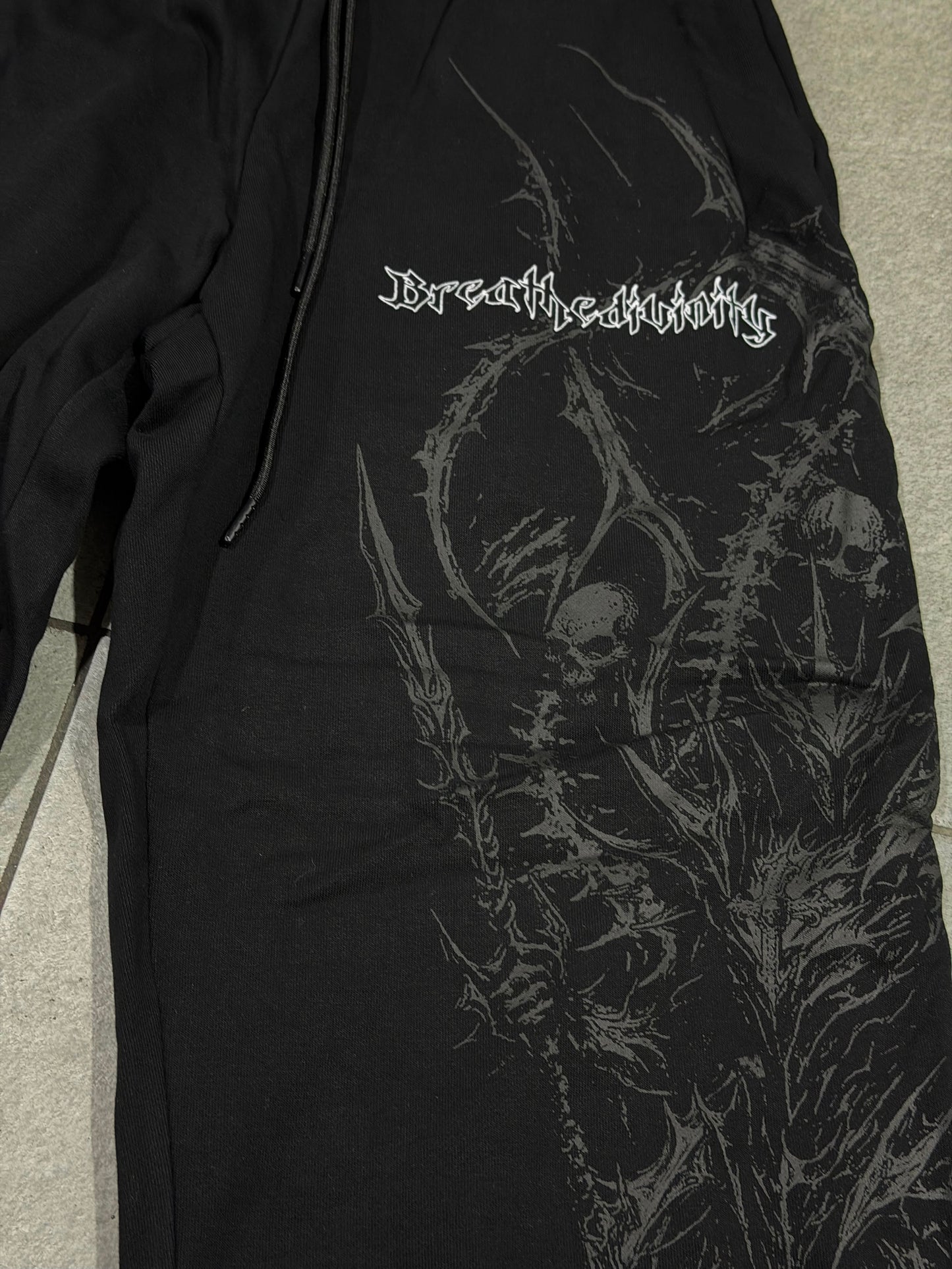Breathedivinity Abysswalker Uncuffed Luxury Sweatpants Darkness
