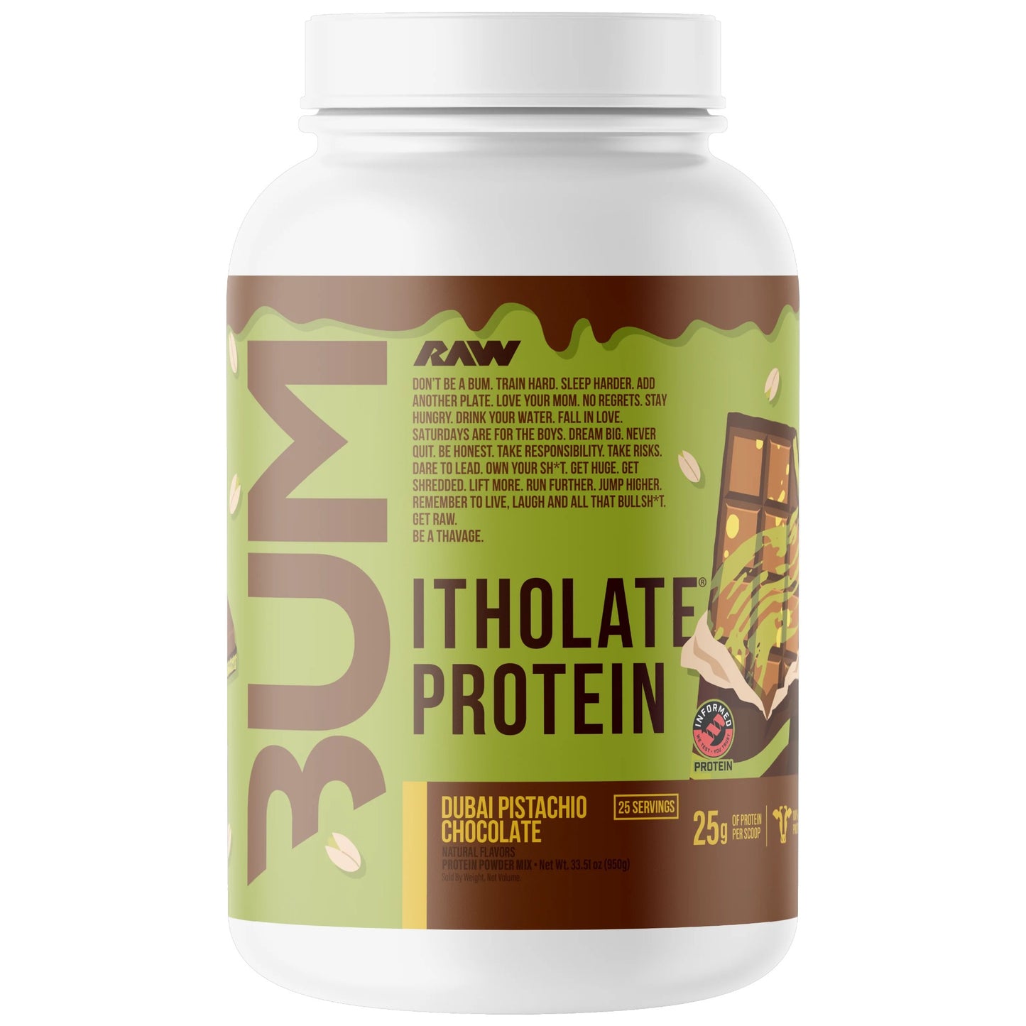 Raw Nutrition Bum Itholate Protein 1.80 Lbs