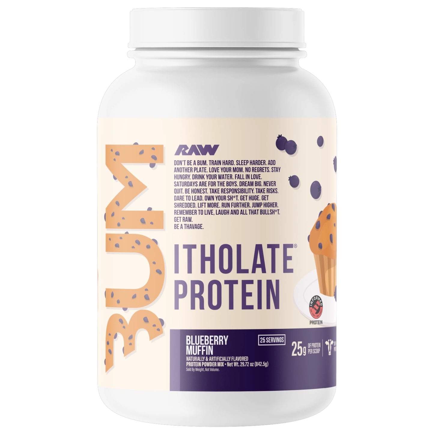 Raw Nutrition Bum Itholate Protein 1.80 Lbs