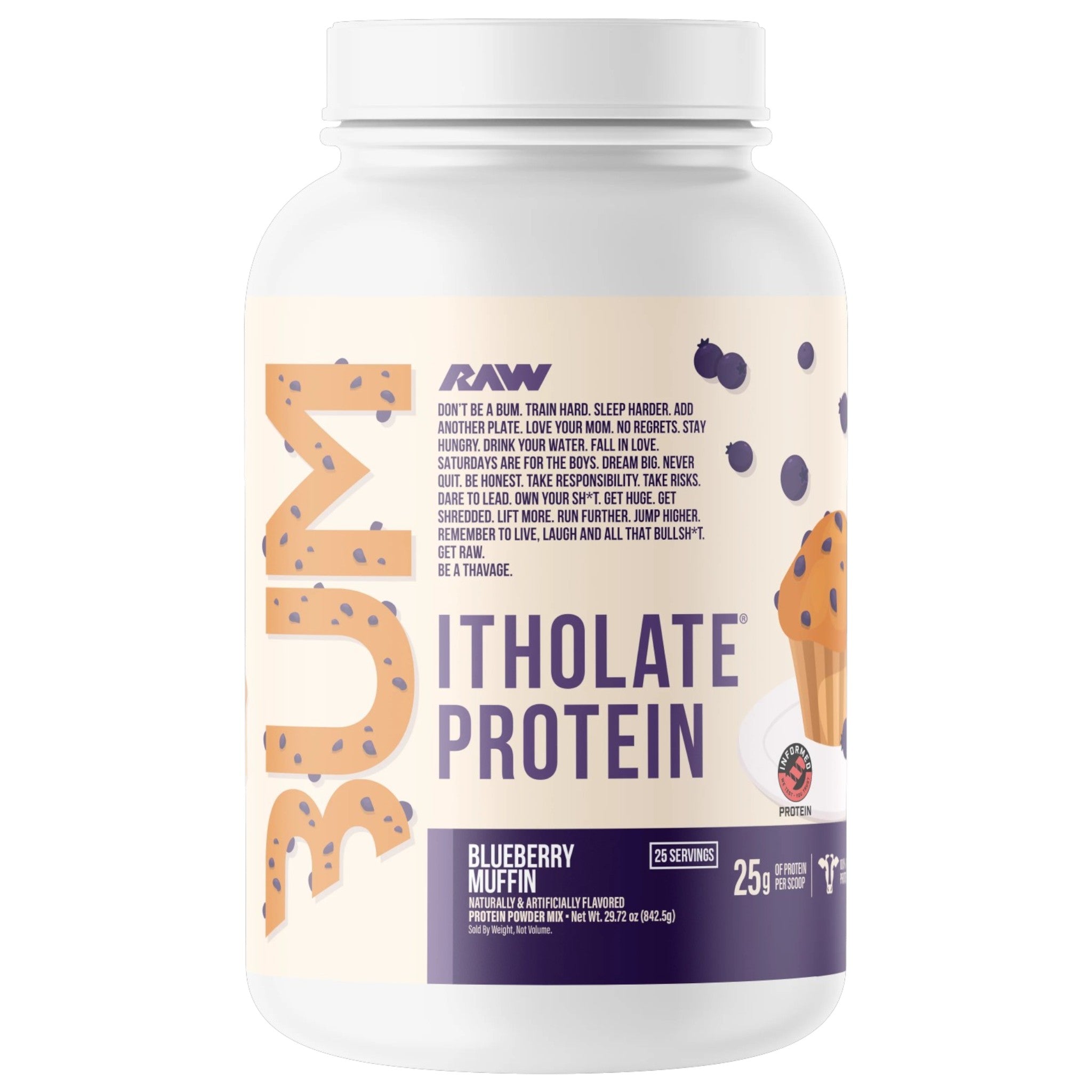 Raw Nutrition Bum Itholate Protein 1.80 Lbs