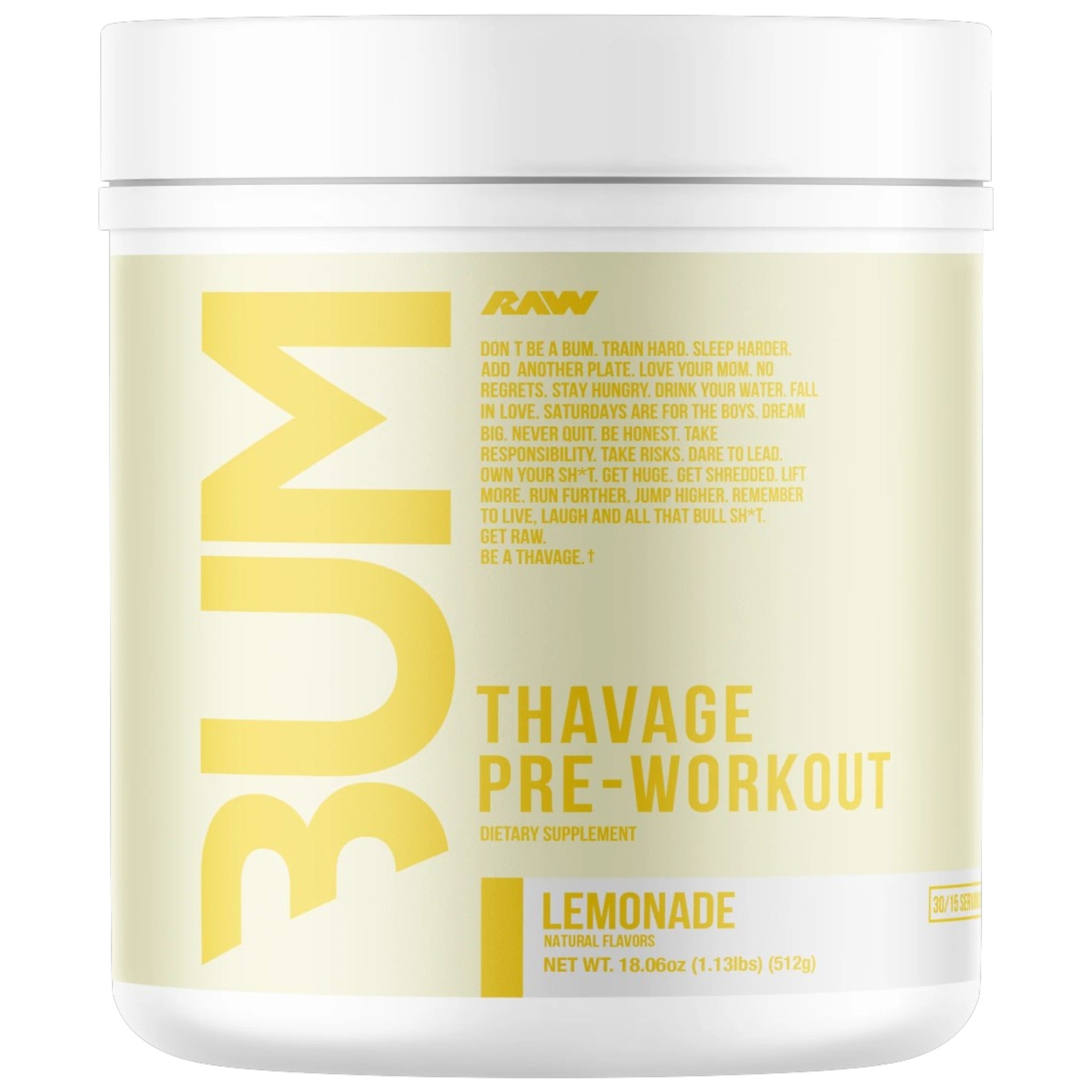 Raw Nutrition Bum Thavage Pre-Workout 40 Servicios