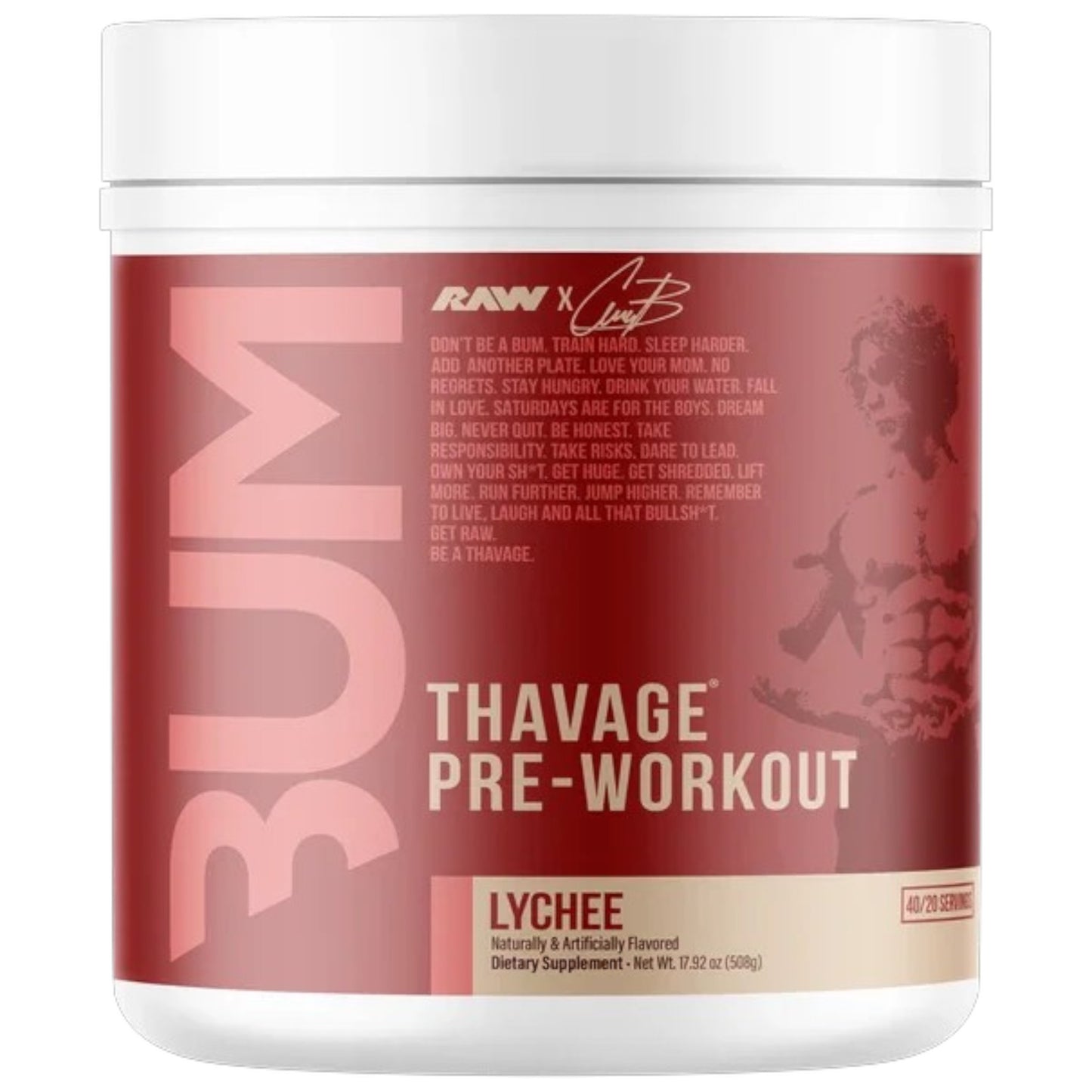 Raw Nutrition Bum Thavage Pre-Workout 40 Servicios