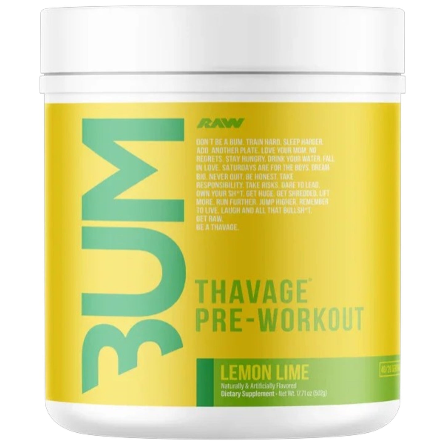 Raw Nutrition Bum Thavage Pre-Workout 40 Servicios